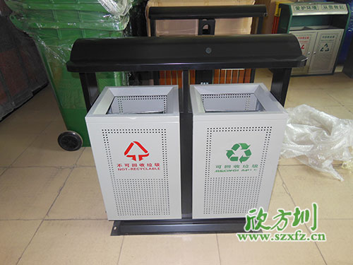 貴陽(yáng)物業(yè)戶外鋼板沖孔垃圾桶，客戶的二次選擇。