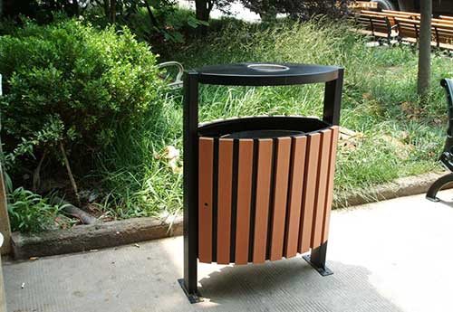 發(fā)貨廣州從化區(qū)，再獲好評的鋼木垃圾桶廠家