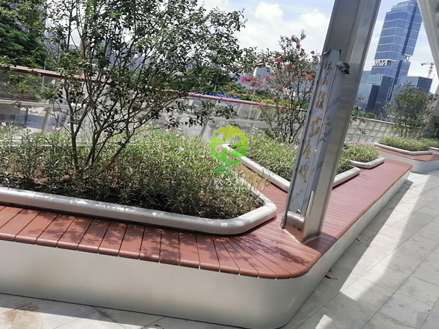 不銹鋼花池坐凳美化深圳前?？缃止珗@G9天橋城市戶外景觀